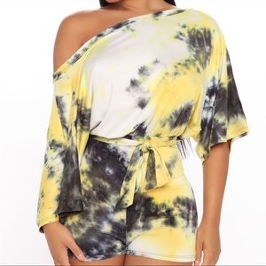 FASHION NOVA | NEW HANGING OUT TIE DYE ROMPER SIZE MEDIUM